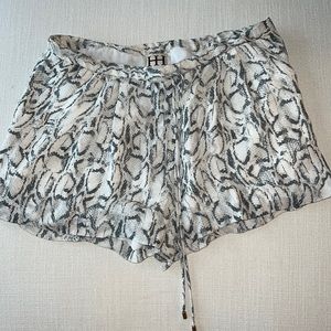 Haute Hippie snake print silk shorts